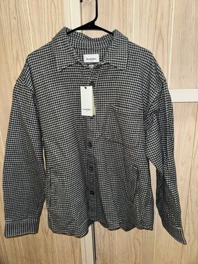 Goodfellow & Co. Houndstooth Button-Up Jacket — Black & White